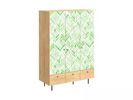 Шкаф frida (ogogo) зеленый 135x197x60 см.