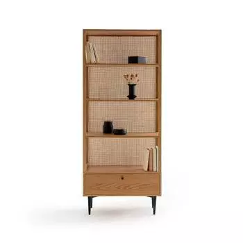 Шкаф книжный noya (laredoute) коричневый 80x190x36 см.