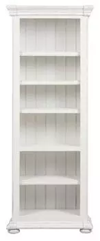 Шкаф книжный открытый узкий нордик (инлавка) белый 70x210x39 см.