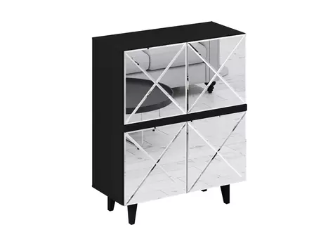 Шкаф kristal (ogogo) черный 97x117x44 см.