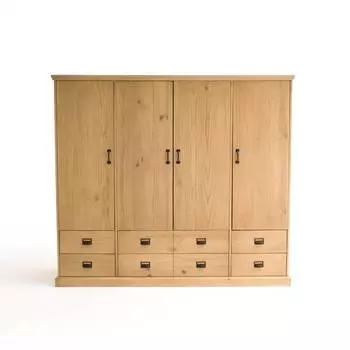 Шкаф lindley (laredoute) коричневый 203x180x57 см.