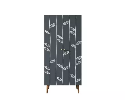 Шкаф малый двухстворчатый berber (etg-home) зеленый 80x150x70 см.