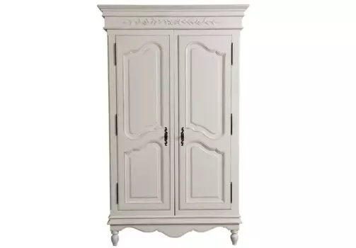 Шкаф платяной двухдверный марсель (инлавка) белый 116x206x63 см.