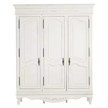 Шкаф платяной трехдверный марсель (инлавка) белый 172x212x60 см.