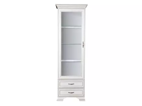 Шкаф с витриной tiffany (анрэкс) белый 69x212.1x39.6 см.