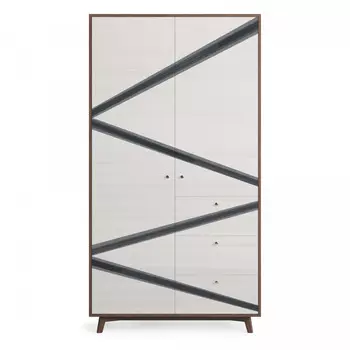 Шкаф (the idea) серый 121x225x60 см.