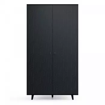 Шкаф twin (the idea) черный 121x225x60 см.