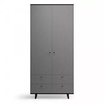 Шкаф twin (the idea) серый 103x225x60 см.