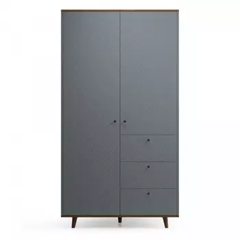 Шкаф twin (the idea) серый 121x225x60 см.