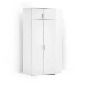 Шкаф угловой build (laredoute) белый 134x220x95 см.