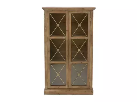 Шкаф-витрина guard (to4rooms) коричневый 76x129x33 см.