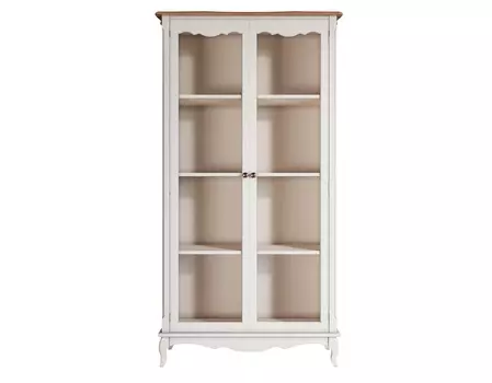 Шкаф-витрина leontina (etg-home) бежевый 100x202x40 см.