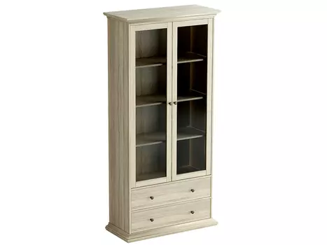 Шкаф-витрина (ogogo) бежевый 96x201x42 см.