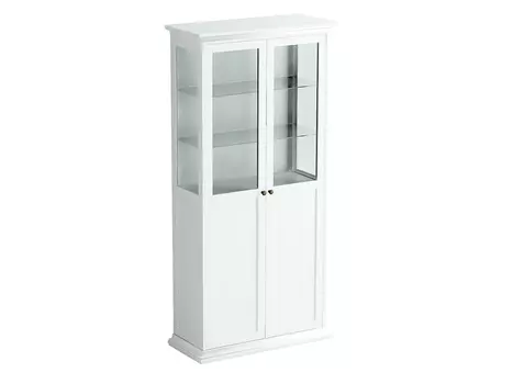Шкаф-витрина reina (ogogo) белый 97x201x42 см.