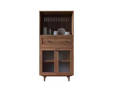 Шкаф-витрина smart (etg-home) коричневый 80x165x45 см.