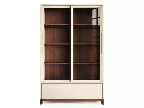 Шкаф-витрина высокая case (the idea) бежевый 120x190x45 см.