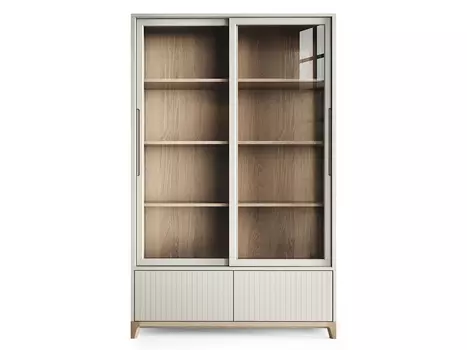 Шкаф-витрина высокая case (the idea) серый 145x190x45 см.