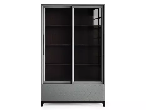 Шкаф-витрина высокая case (the idea) серый 120x190x45 см.