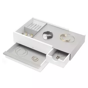 Шкатулка для украшений stowit (umbra) белый 26.0x12x20 см.