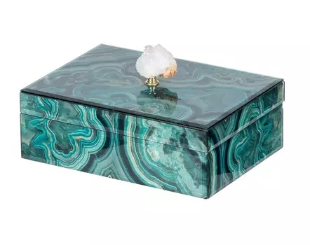 Шкатулка (glasar) зеленый 17.27x12.7x24.64 см.