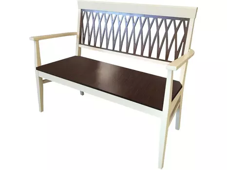 Скамья «кристиан» (аврора) белый 130x100x53 см.