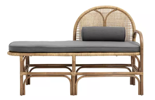 Скамейка с подушкой прованс (nordal) бежевый 50x86x135 см.