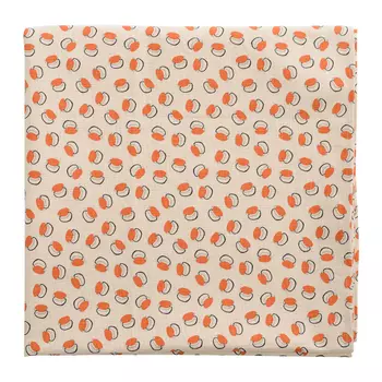 Скатерть с графичным принтом ягоды 170*170 (tkano) красный 170x170 см.