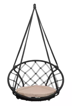 Складное кресло-кокон aosta с бежевой подушкой (лаура) бежевый 85x50x85 см.