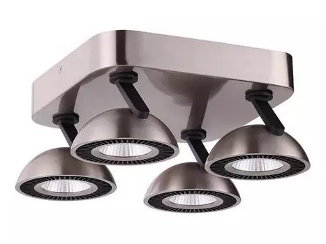 Спот karima (odeon light) серебристый 27x27x27 см.