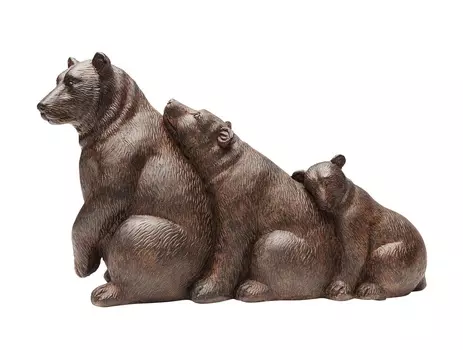 Статуэтка bear family (kare) коричневый 32x20x13 см.