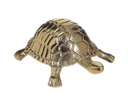 Статуэтка черепаха evalynn (to4rooms) золотой 13.5x5.5x9.5 см.