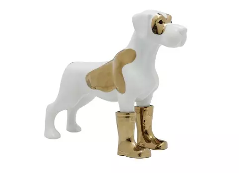 Статуэтка dog in boots (kare) белый 10x19x21 см.