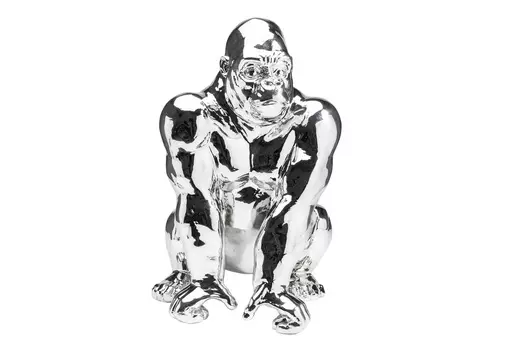 Статуэтка gorilla (kare) серебристый 46x57x38 см.