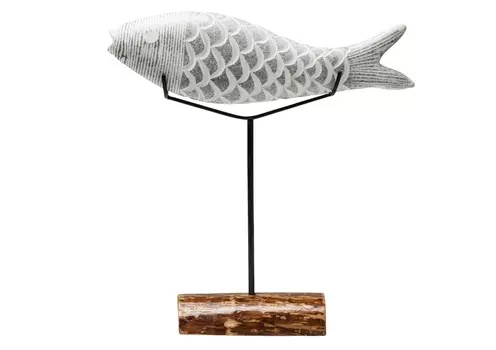 Статуэтка pesce (kare) серый 48x50x12 см.