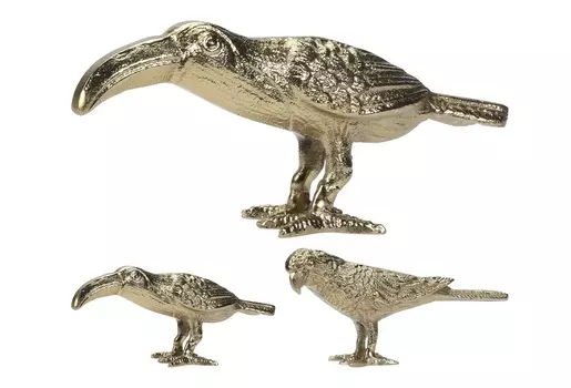 Статуэтка птица (garda decor) золотой 20x8x4 см.