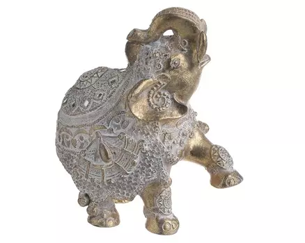 Статуэтка слон maureen (to4rooms) золотой 14.0x15.5x7.5 см.