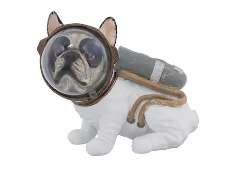 Статуэтка space sitting dog (kare) белый 19x18x14 см.
