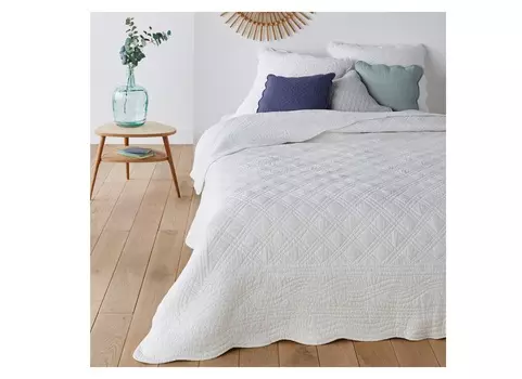 Стеганое покрывало scenario (laredoute) белый 180x250 см.