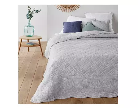 Стеганое покрывало scenario (laredoute) серый 140x200 см.