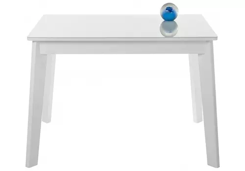 Стеклянный стол арья (woodville) белый 70x74x101 см.