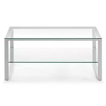 Стеклянный столик navis (la forma) белый 90x38x55 см.