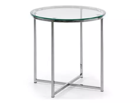 Стеклянный столик vivid (la forma) прозрачный 50 см.