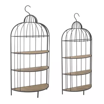 Стеллаж farica (to4rooms) черный 90.0x190.0x40.0 см.