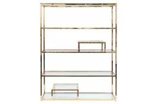 Стеллаж (garda decor) золотой 140x180x38 см.