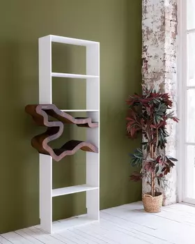 Стеллаж крона (odingeniy) белый 88x220x25 см.