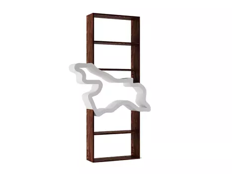 Стеллаж крона (odingeniy) коричневый 121.0x225.0x25.0 см.