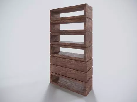 Стеллаж link (odingeniy) коричневый 110x205x30 см.