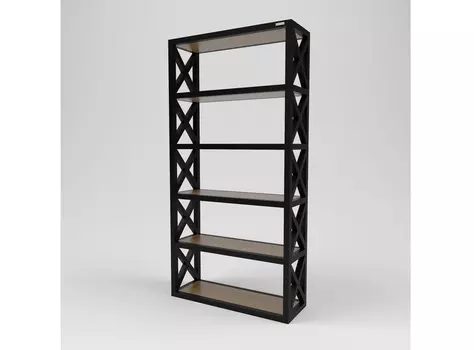 Стеллаж лофт (kovka object) черный 100.0x200.0x35.0 см.