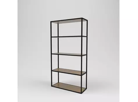Стеллаж лофт (kovka object) черный 90.0x175.0x34.0 см.