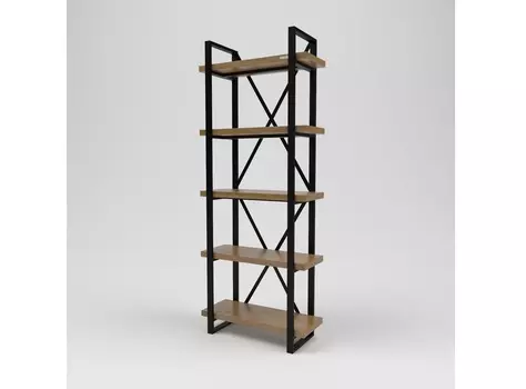 Стеллаж лофт (kovka object) коричневый 80.0x200.0x34.0 см.